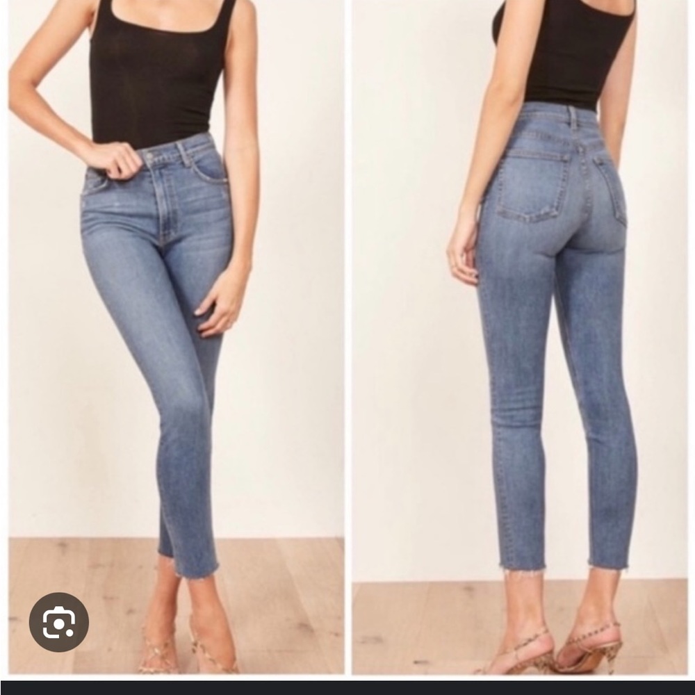 Reformation high skinny crop jeans 23